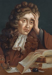 アイルランドの物理学者・化学者であるロバート・ボイル（1627 - 1691）の肖像。バルセロナ 1881年