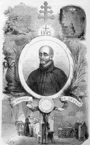 ロヨラの聖イグナティウス（1491-1556）の肖像（モーリス・ラシャトレ著「ローマ教皇の歴史」19世紀後半