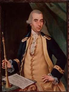 サンテ・アギラール（1734年頃～1808年）イタリア人オーボエ奏者の肖像 無名の絵画。18世紀 ボローニャ市民博物館ビブリオグラフィコ 作： Unknown artist