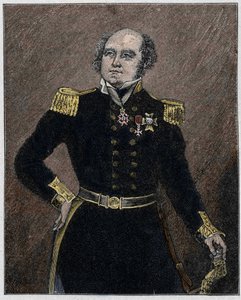 ジョン・フランクリン卿（1786-1847）海軍士官、イギリスの探検家の肖像。