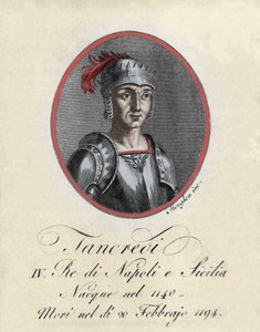 シチリアとナポリの王Tancrede de Lecce（Tancredi）の肖像（1140-1194年）。 作： Unknown artist