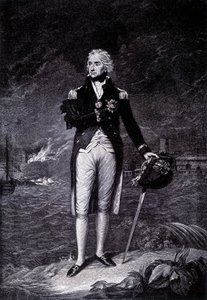 イギリスの提督、ホレイショ・ネルソン子爵（1758〜1805）の肖像。 作： Unknown artist
