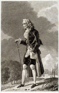 フランスの作家・哲学者であるヴォルテール（1694 - 1778）の肖像（高齢者）。 作： Unknown artist