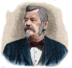 ウィルヘルム・ヨルダン（1842-1899）の肖像 ドイツの測地学者。 作： Unknown artist