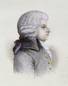 ヴォルフガング・アマデウス・モーツァルト（1756-1791）の若き日の肖像 - エングレーヴィング 作： Unknown artist