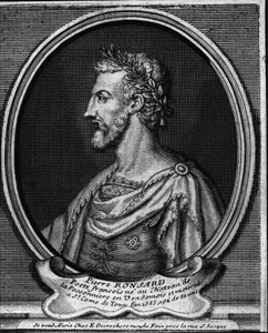 フランスの詩人ピエール・ド・ロンサール（1524-1585）の肖像 18世紀のエングレーヴィング