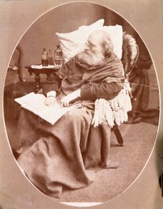 リソルジメントの英雄であるイタリアの愛国者ジュゼッペ・ガリバルディ（1807-1882）の肖像（1882年、カプレーラにて）。撮影 個人蔵 作： Unknown artist