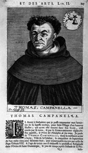 イタリアの哲学者、トンマーゾ・カンパネラ（1568-1639）の肖像。 作： Unknown artist