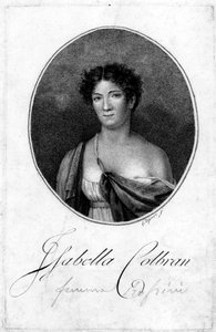 スペイン人歌手イザベル・コルブラン（1785-1845）の肖像 19世紀のエングレーヴィング