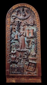聖母の賛美 木彫パネル。16世紀 シャルトル、ボザール美術館