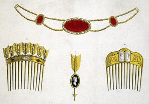 貴重なコームとピン、1810年頃