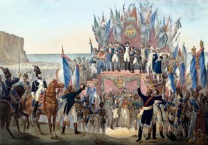 ナポレオン・ボナパルトによるブーローニュのテルリンチュム渓谷でのレジオンドヌールの授与（1804年8月16日） エングレーヴィング - Paris, musee de l