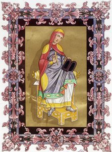 ラデゴンド（520年頃～587年頃）は、クロテール（クロテール）1世の妻であるフランスの女王。照明を利用した19世紀のクロモリグラフィー。