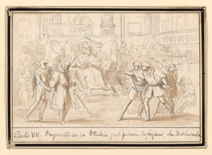皇帝ヘンリー7世によるイタリアの敵の和解 作： Unknown artist