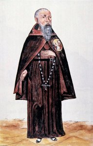 トルヒーヨ司教バルタサル・マルティネス・コンパニオン・イ・ブジャンダ（1782-1785）の「トルヒーヨ・デル・ペルー」または「Códice Martínez Compañón」より、フランシスカン修道会の修道士の表象