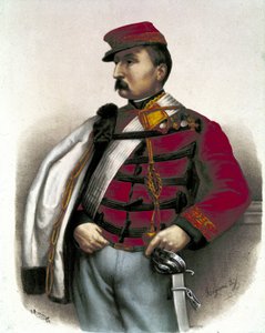 リソルジメント。イタリアの軍人・政治家であるニーノ・ビクシオ（1821-1873）の肖像。イタリア統一に重要な役割を果たしました。 作： Unknown artist