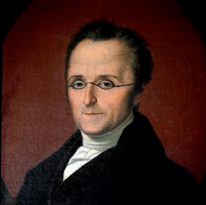 リソルジメント。「イタリアの愛国者シルヴィオ・ペリコ（1789-1854）の肖像」 19世紀の無名の絵画 サルッツォ、カーサ・カヴァッサ美術館 作： Unknown artist