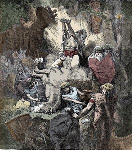 異教徒の神々への生け贄 - ケルト文明。豊穣の神々への馬の生け贄