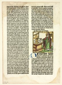 聖コンラッド（『聖者の生活』冬の巻より）、15世紀の書籍の木版画から40版