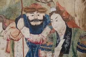 中国の日常風景、中国風壁紙の細部、中国風キャビネット、狩猟住居、フィリッポ・フヴァラ（1678-1736）作、イタリア・ピエモンテ州ストゥピニージ市 作： Unknown artist