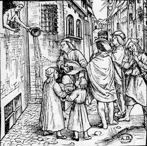 セレナーデ・エストゥディアンティーヌ（音楽家たち）、ベール、1500年頃 - 彫刻、Bibl. 作： Unknown artist