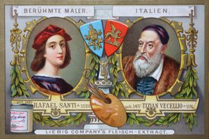 イタリアの有名な画家、ラファエル サンティとティツィアーノ ヴェチェッリオによる一連の絵画 作： Unknown artist