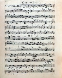 クリスチャン・カンナビッチ作曲の交響曲第3番のヴァイオリン用の楽譜です。