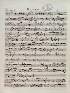 カール・ディッターズ・フォン・ディッターズドルフの「周期交響曲」の楽譜のページです。 作： Unknown artist