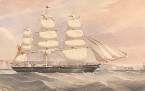 シルバー・イーグル」（1861年）クリッパー船、1861-64年頃（水彩画） 作： Unknown artist