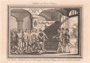 Sir Walter Raleigh estabelece em Liberty Five Indian Kings, que estavam todos ligados entre si 作： Unknown artist