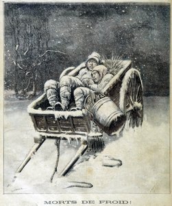 フジェール近辺の小さな煙突 霜で枯れる - "Le Petity Journal" にて 作： Unknown artist