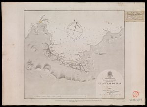 南米、チリ沿岸-バルパライソ湾、HMS「ビーグル号」の士官たちによる1835年 作： Unknown artist