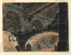 ステージデザイン、刑務所の内部 作： Unknown artist