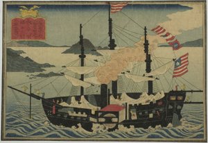 蒸気船（外国船8点セットより 作： Unknown artist