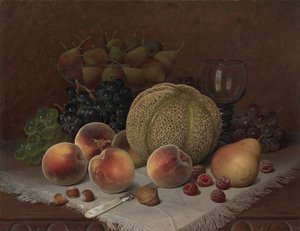 マスクメロンのある静物