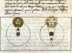 月食と日食の現象についての研究 - 1705年の天文学的写本 作： Unknown artist