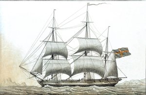 スウェーデンの商船（18世紀の版画 作： Unknown artist