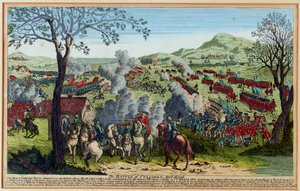 The Battle of Culloden 16 April 1746.(彫刻・彩色) 作： Unknown artist