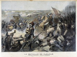 モーゼスの絵によるフルールスの戦い（ベルギー、1794年）（ヴェルサイユ宮殿美術館蔵1892年の「小ジュールバル」のイラスト。 作： Unknown artist
