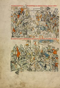 リグニッツの戦い、ハインリヒの斬首と天使に運ばれた彼の魂 作： Unknown artist