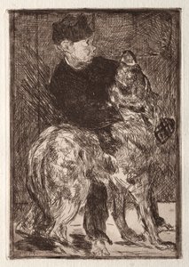 犬を連れた少年 作： Unknown artist