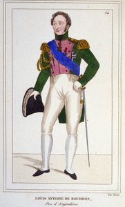 フランス最後のドルフィン、アングレーム公爵ルイ・アントワーヌ（ルイ・ド・フランス）（1775-1844） - 1830年のエングレーヴィング 作： Unknown artist