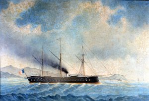 フリゲート・グローリー号1859. 作： Unknown artist