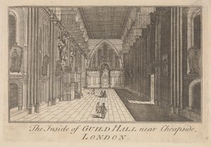 O interior do Guild Hall perto de Cheapside, Londres 作： Unknown artist