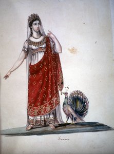 ローマ人の神Juno、ギリシャ人の神Hera。 作： Unknown artist