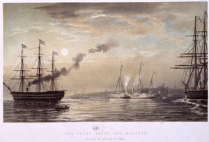 マーゲート沖のロイヤルヤッチ1863年3月のある夜、イギリスのロイヤル・ヤッチ。 作： Unknown artist