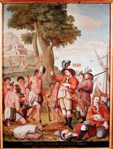 1518年にメキシコのタバスコでデバルケしたスペイン人征服者フアン・デ・グリハルバ（1489-1527）18世紀の匿名の絵画。マドリッド、Museo de America