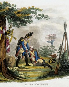 6月27日、オーストリアのオーバーハウゼンの戦いで、Theophile Malo Corret de La Tour (or Latour) d