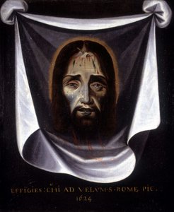 ローマの聖シルヴェスト教会に保存されているキャンバスに描かれたキリストの肖像画 作： Unknown artist