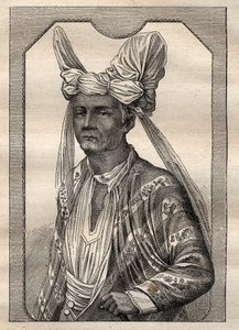 エティエンヌ・マルシャン船長（1755～1793）の世界一周遠征（1790～1792年）：ティモール島（インドネシア群島）の王様の肖像画 - 図版は "The Great Mariners of the 18th century "より引用 作： Unknown artist